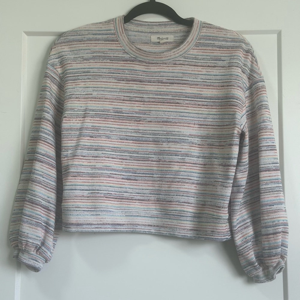 Striped Cropped Sweatshirt
